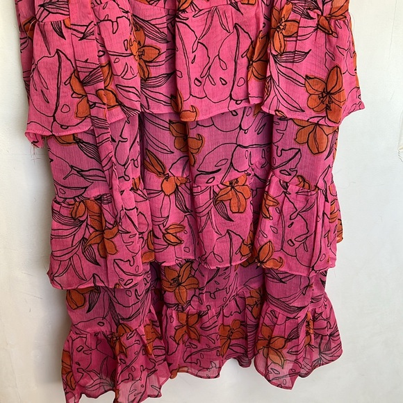 DR2 Pink Floral Off Shoulder Long Dress NWT XL - Picture 4 of 4